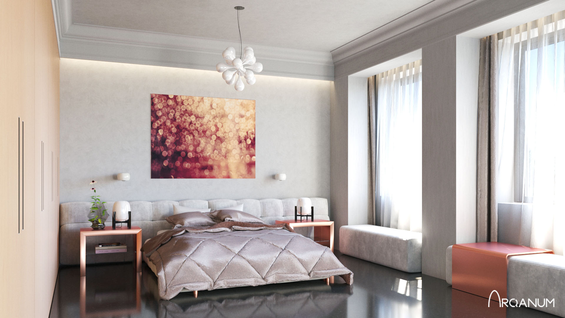 Residential building in Orense, bedroom